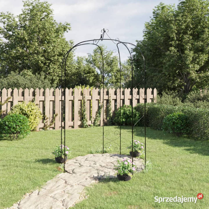 Pergola ogrodowa czarna 180x255 stalowa WM319351 Warszawa sprzedam
