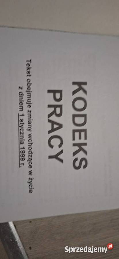 KODEKS PRACY wydanie z 1999 r niski nakład Łęczyca sprzedam