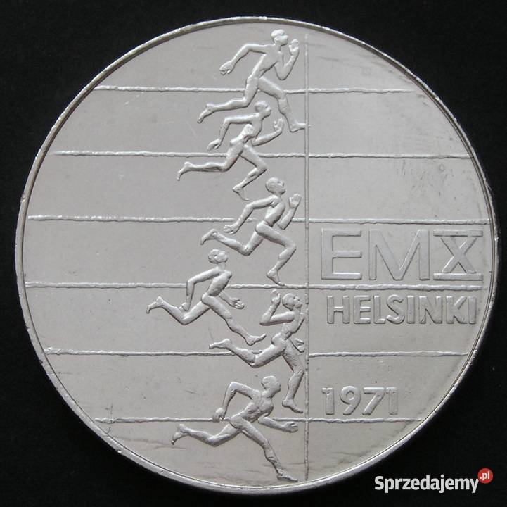 FINLANDIA 10 MARKKAA 1971 SREBRO STAN 2 Łódź sprzedam