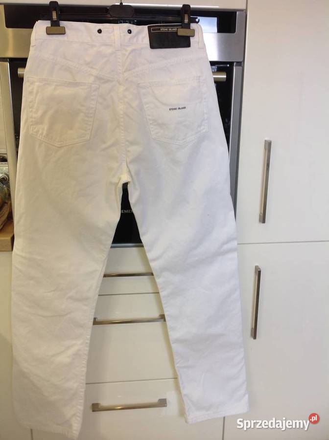 Białe Spodnie Jeans Męskie STONE ISLAND 33 NOWE Nowa Sól sprzedam