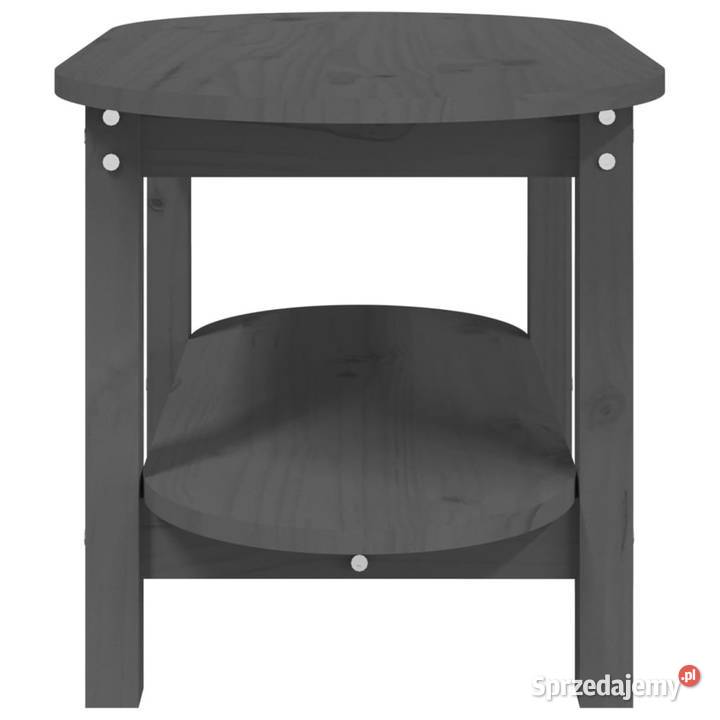 Stolik kawowy szary 80x45x45 lite drewno sosnowe Warszawa