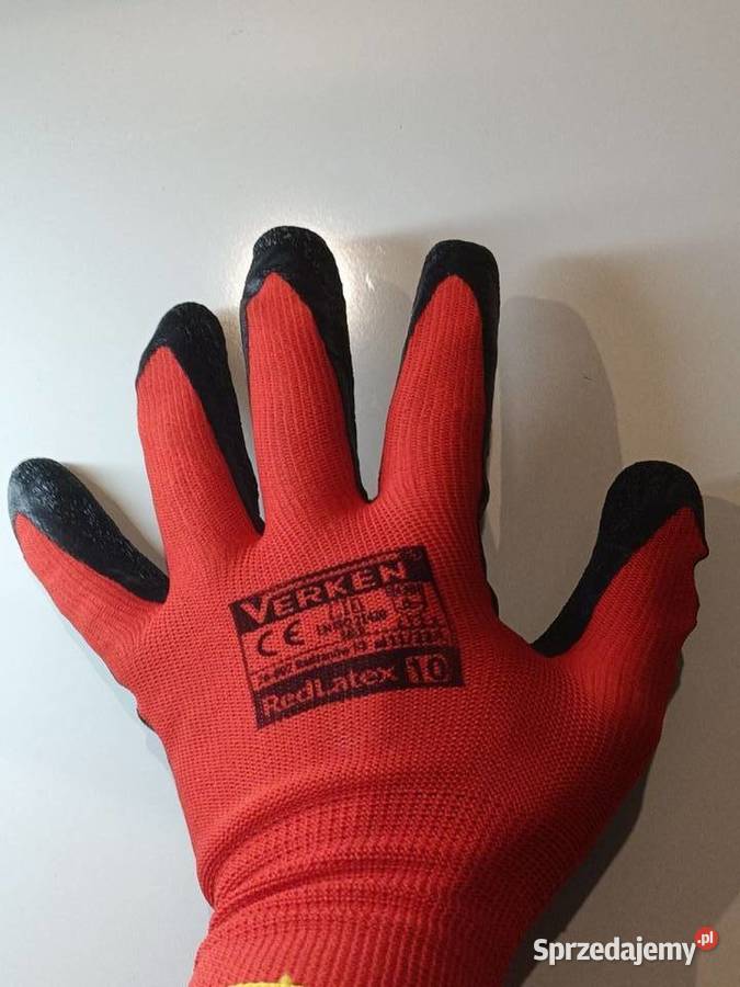 Rękawice robocze powlekane lateksem Verken Red Radom