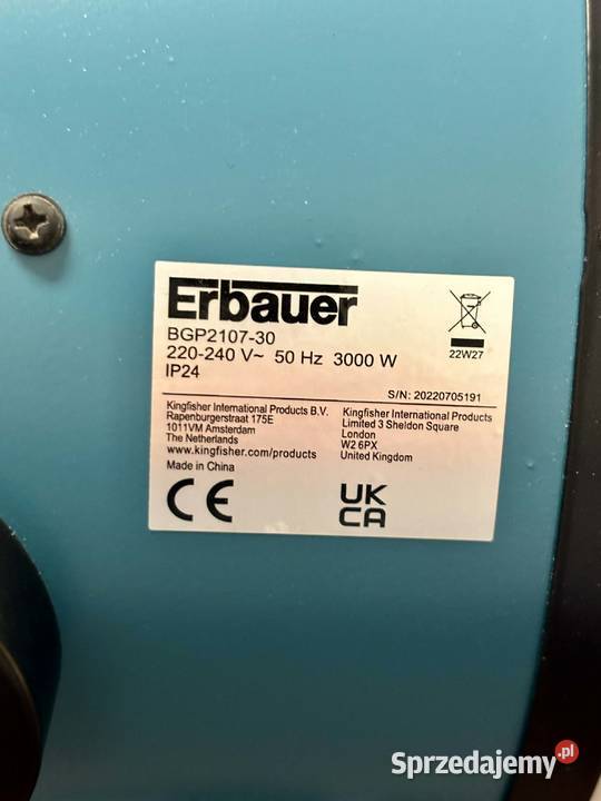 Nagrzewnica elektryczna Erbauer BGP210730 3000 W Elbląg