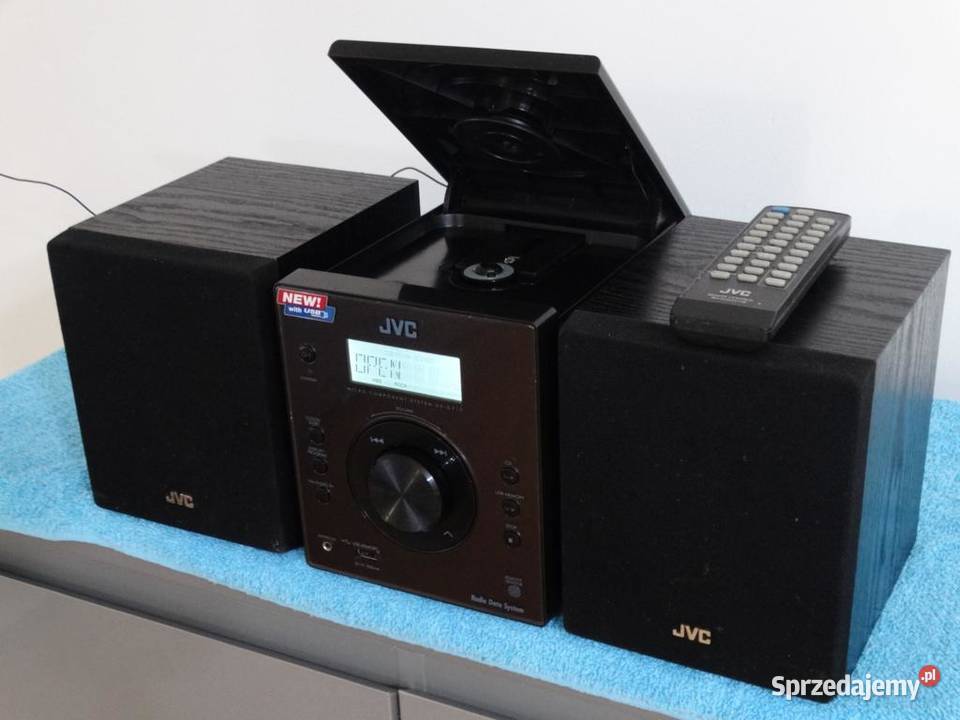 Wieża JVC CAUXG210 pilot CD USB mp3 kol WYSYŁKA Wieże i miniwieże Jasło