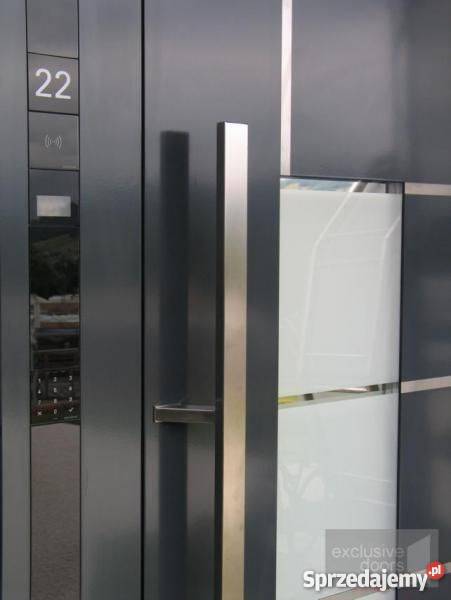 Drzwi aluminiowe wejściowe z systemem kontroli