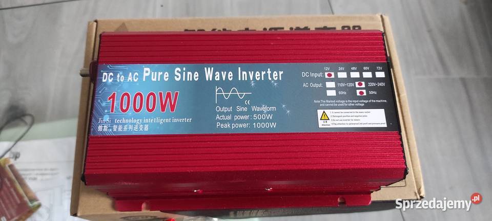 Przetwornica napięcia 12V230V 500W1000W czysty mazowieckie Siedlce