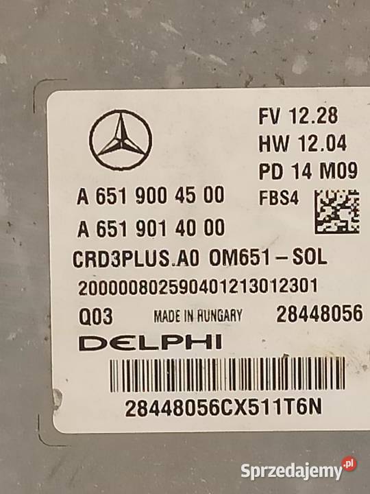 MERCEDES W205 MODUŁ KOMPUTER SILNIKA A6519004500 osobowe dolnośląskie