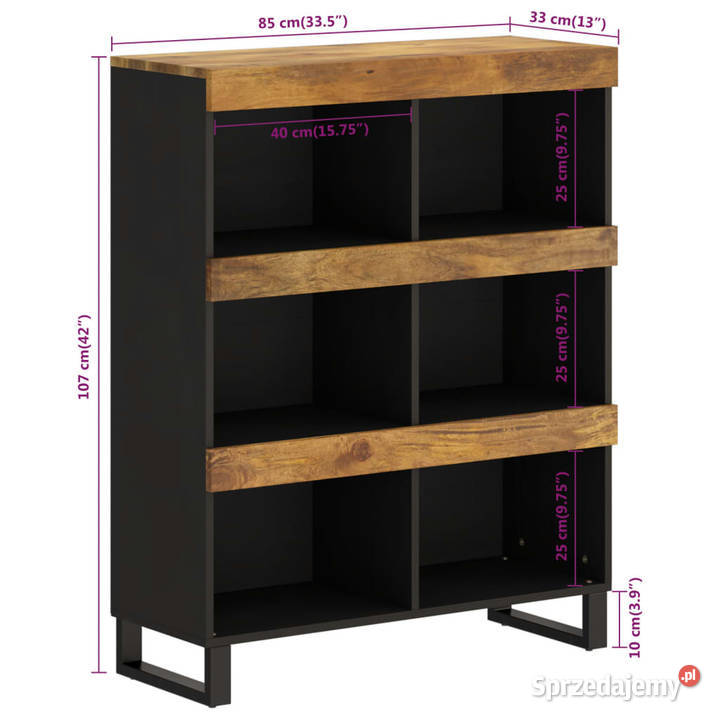 Szafka 85x33x107 lite drewno mango WM352904 Warszawa