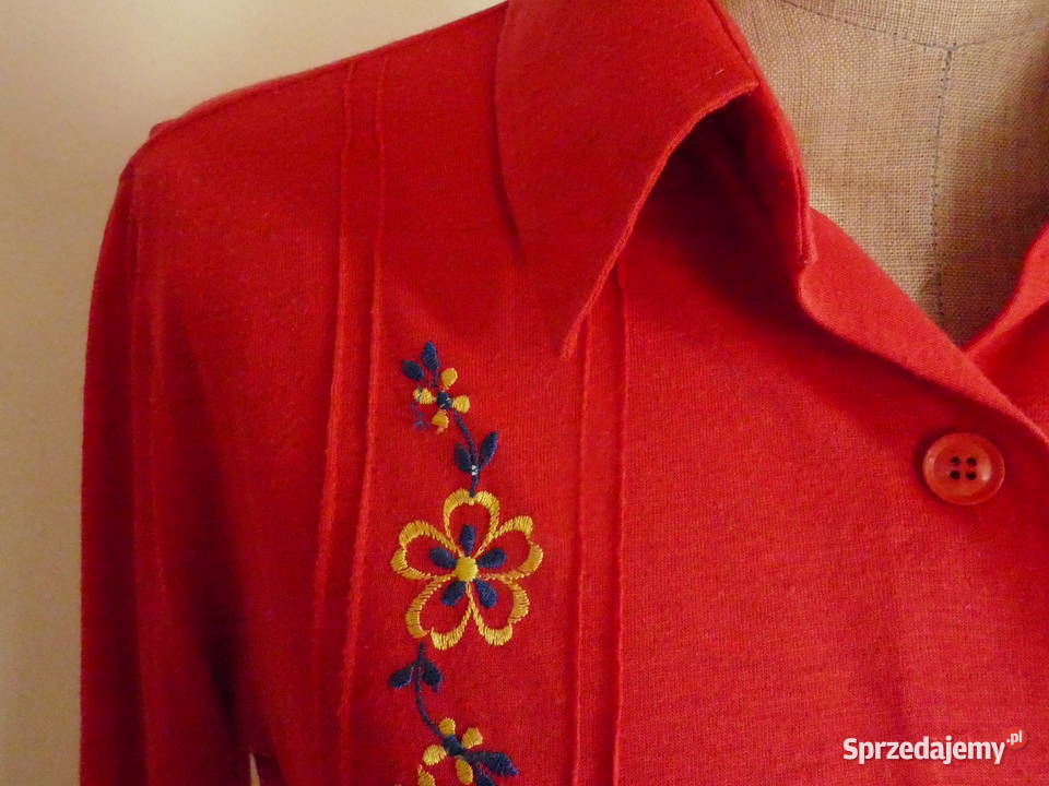 Bluzka koszula z haftami boho VINTAGE lata 70 Rozmiar 38(M) Warszawa sprzedam