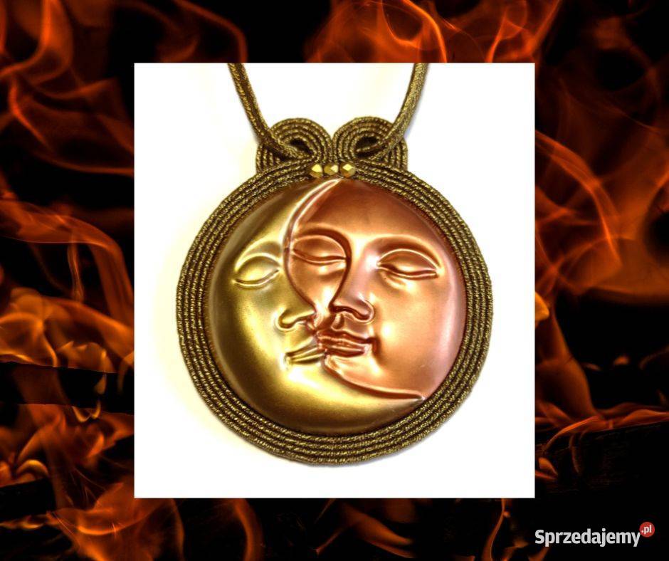 WISIOR KSZIĘŻYCOWY Z ŻYWICĄ złoty SUTASZ sprzedam