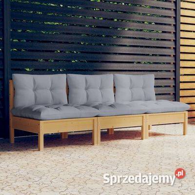 vidaXL 3osobowa sofa ogrodowa z szarymi Warszawa