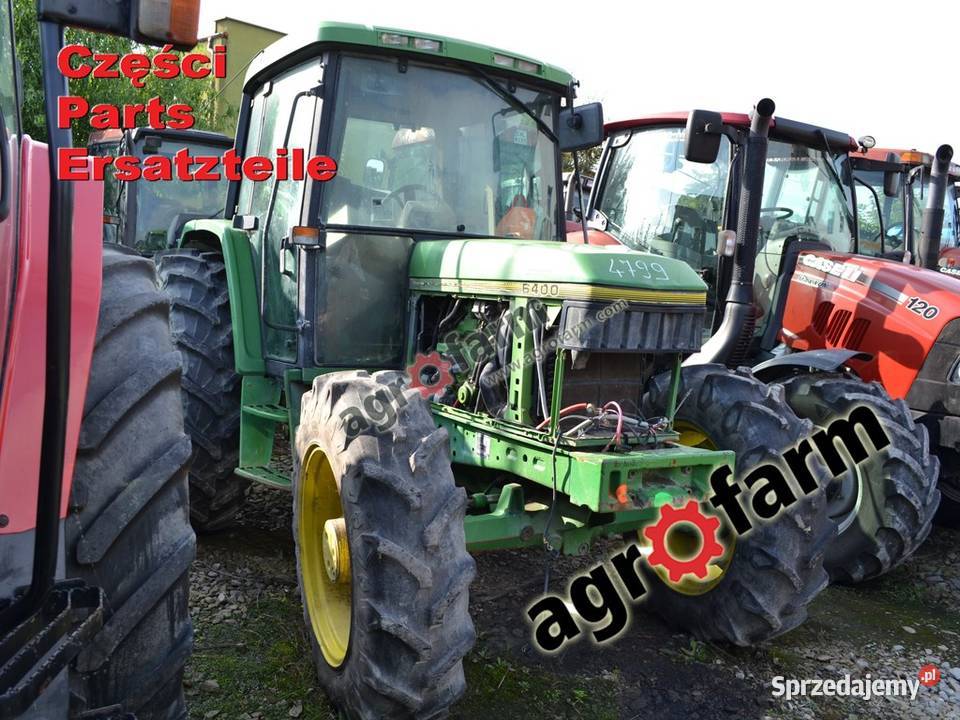 John Deere 6400 części silnik skrzynia biegów Byków