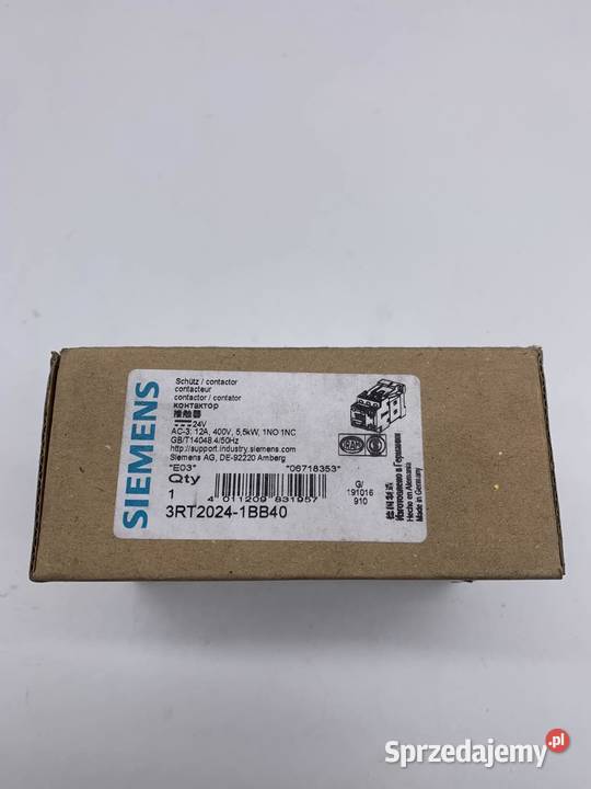 Siemens 3RT20241BB40 Stycznik mazowieckie Warszawa