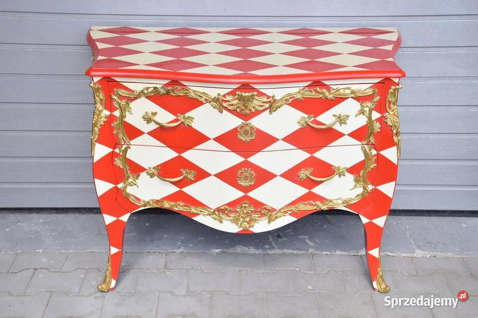 Królewska Czerwono Kremowa Komoda Vintage Szafa Kraków sprzedam