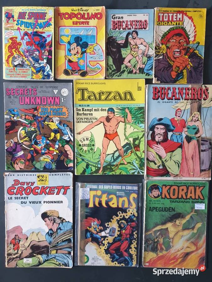 Zestaw 10ciu komiksów europejskich różne języki Europejskie Gdynia