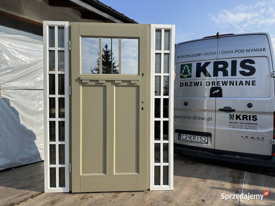 Drzwi zewnętrzne drewniane 160x208 AMERYKAŃSKIE Łódź