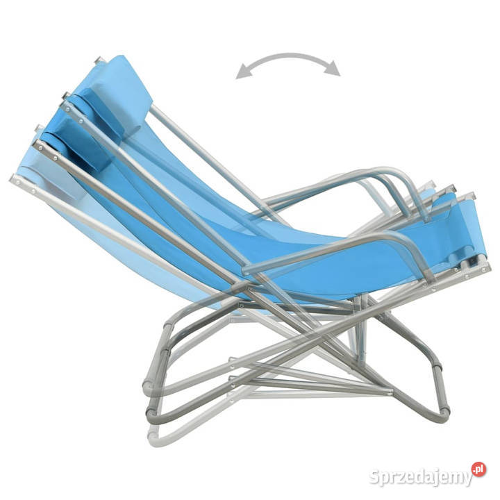 Bujane krzesła 2 stal niebieskie WM310340 mazowieckie Warszawa