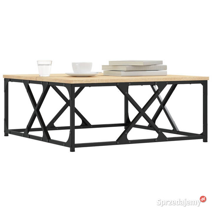 Stolik kawowy dąb sonoma 70x70x30 materiał Warszawa