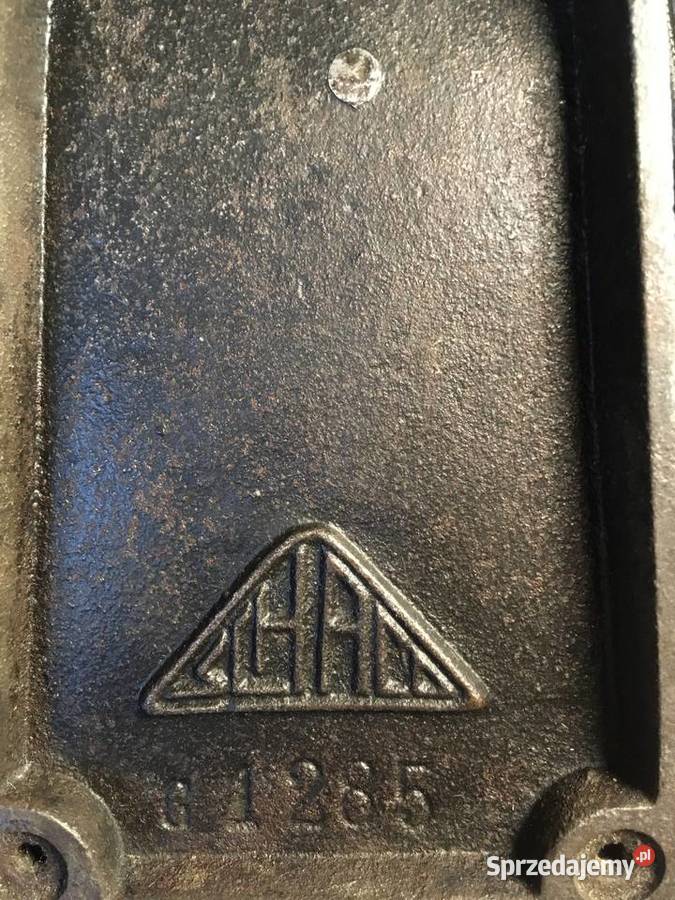 Stara lampa bankierka sygnowana Warszawa