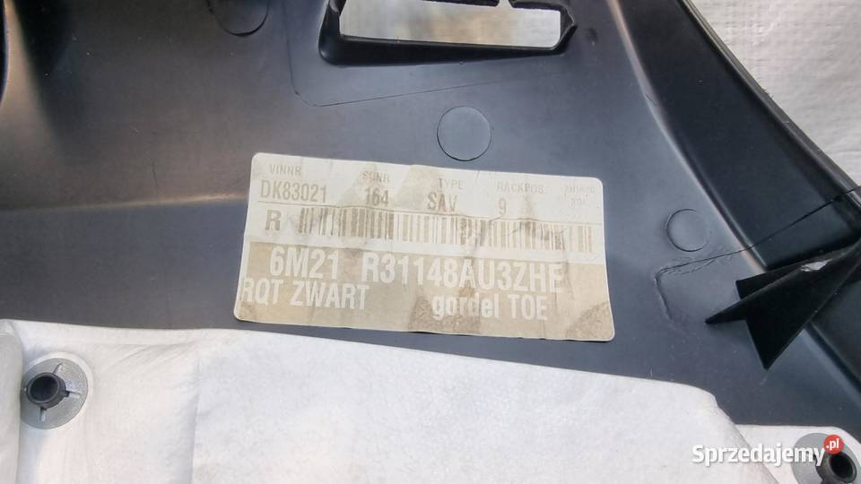 TAPICERKA BOCZEK BAGAŻNIKA PRAWY FORD S MK1 osobowe Tapicerki samochodowe kujawsko-pomorskie