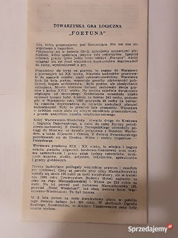 GRA PLANSZOWAFORTUNA zachodniopomorskie Szczecinek