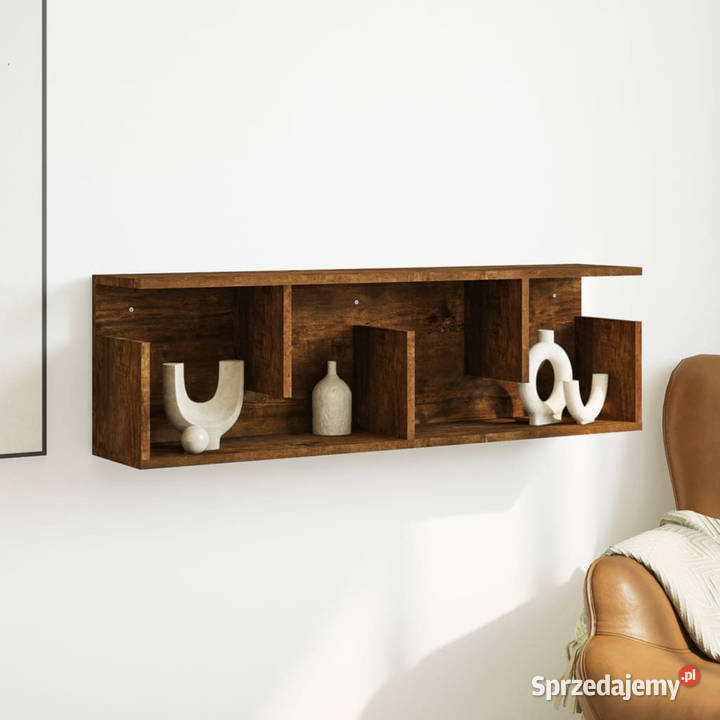 Półka ścienna 100x20x30 przydymiony dąb WM854845 Warszawa sprzedam