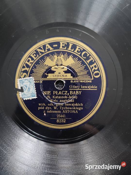 Płyta szelakowa wytwórni Syrena Electro Baby Warszawa
