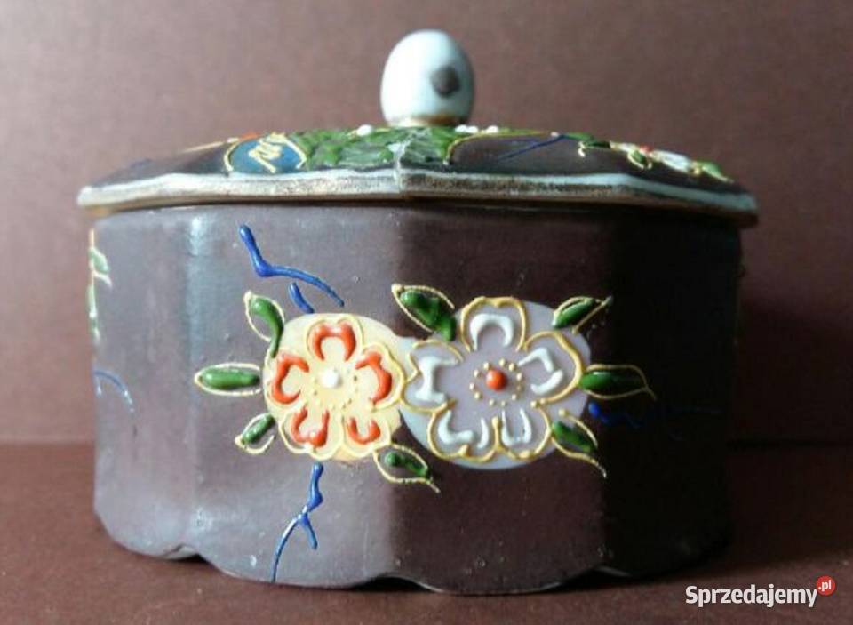 Antyk Pudełko na Biżuterię Satsuma Okres Meiji Gdańsk