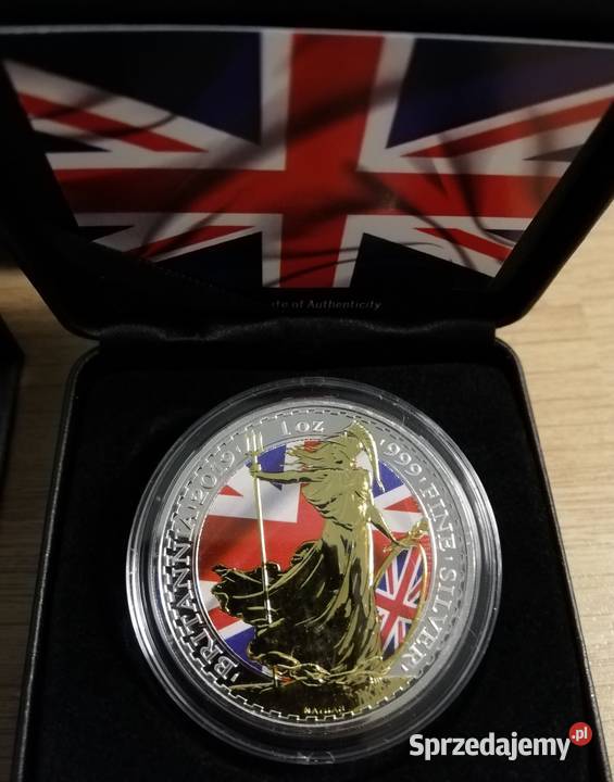 Moneta Brytania PATRIOTIC FLAG UK 2014 100