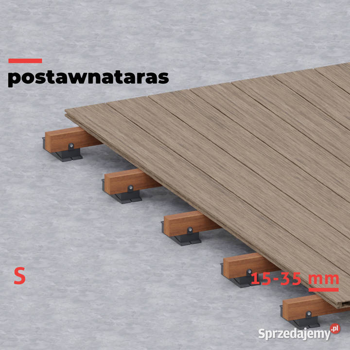 Wspornik tarasowy klinowy 1535 mm do legarów Kraków