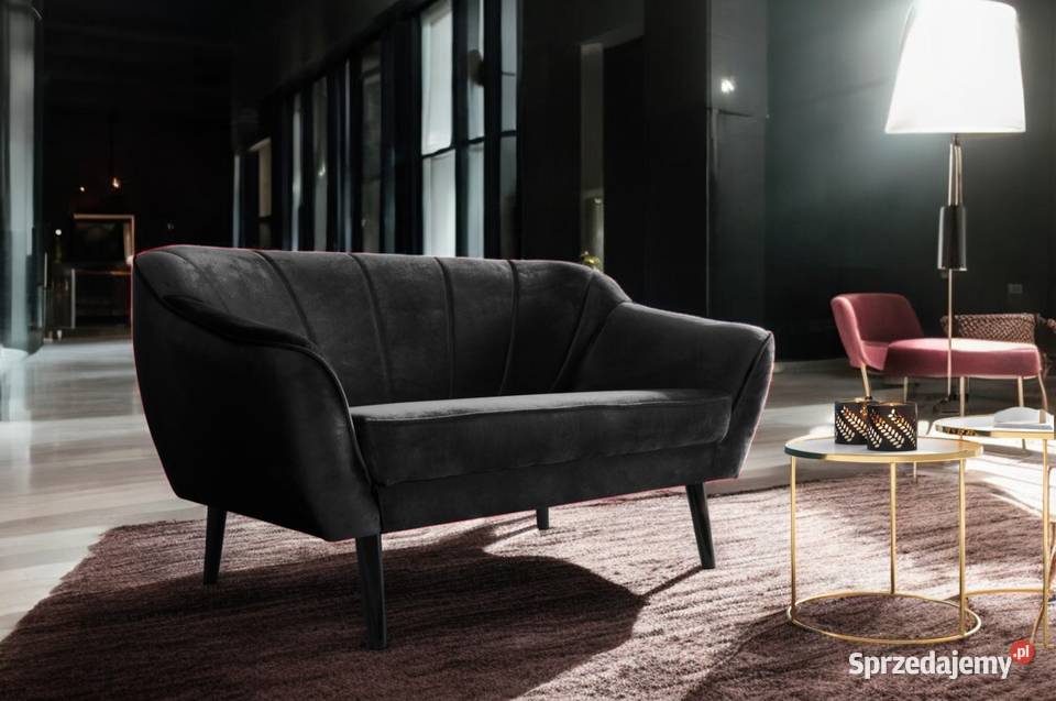 Sofa Scandi 2 Osobowa Czarna Dostawa 0 Sofy i kanapy wielkopolskie Tarchały Małe
