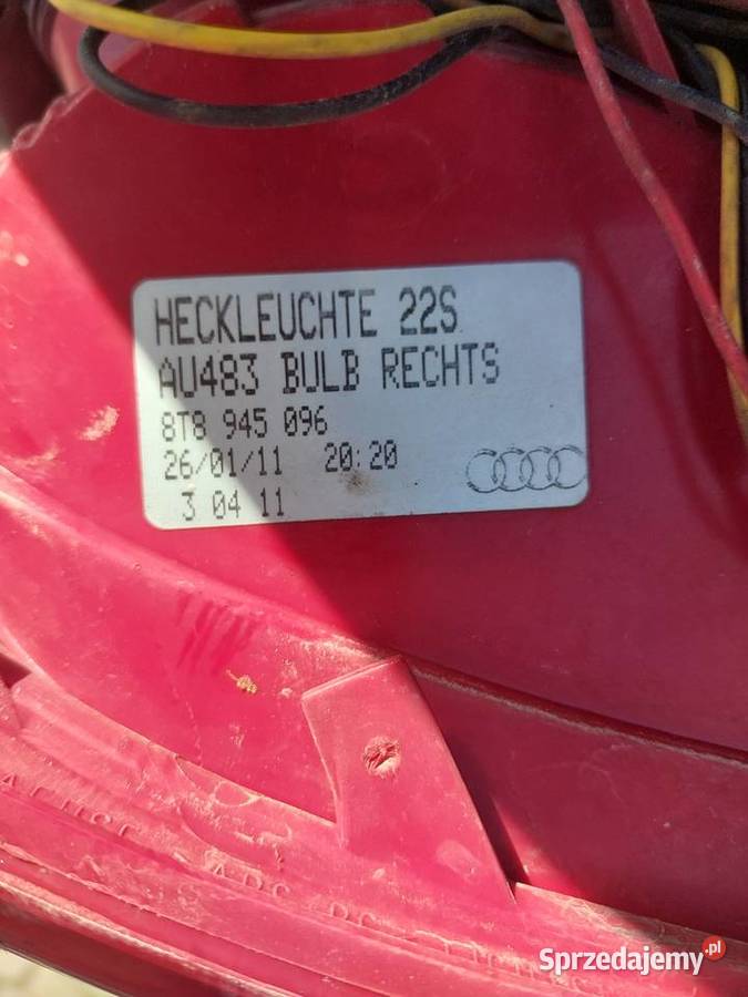 Sprzedam nową prawą lampę tył audi a5
8T0 945 Pułtusk