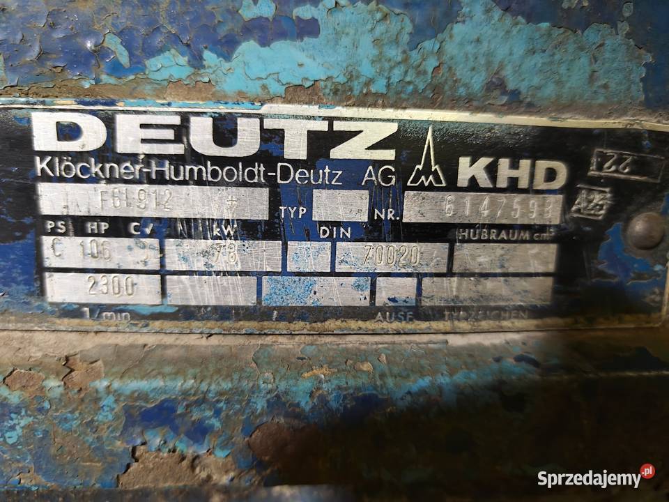 Sprzedam silnik DEUTZ F6L912 6 cylindrów sprawny Kraków