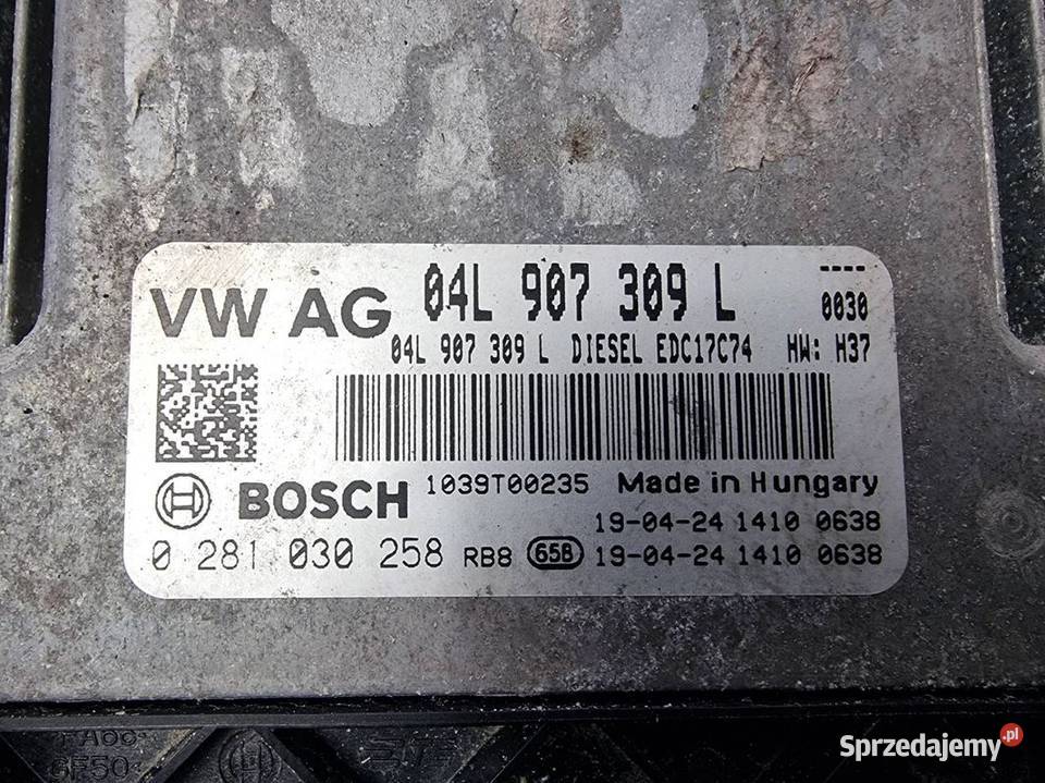 KOMPUTER SILNIKA ECU AUDI A4 B9 04L907309L Lipno sprzedam