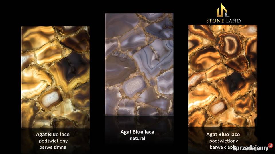 Panel dekoracyjny z agatów Blue Lace Wrocław
