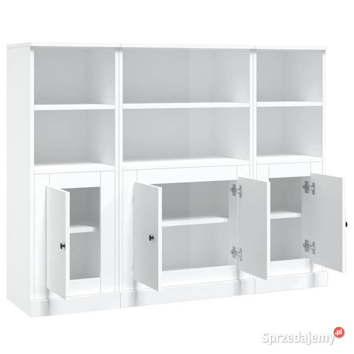 Wysokie szafki 3 białe z połyskiem WM3185305 Warszawa