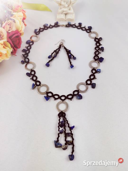 Biżuteria frywolitkowa Wiśniowa