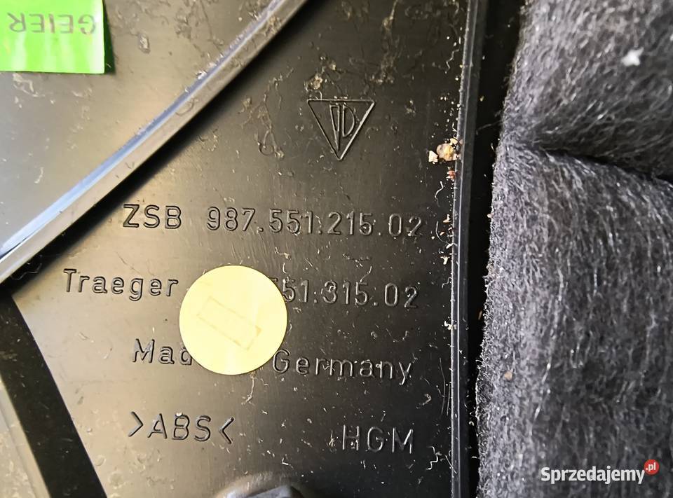 Osłona boczek tapicerka Porsche Boxster 987 Tapicerki samochodowe Kakonin