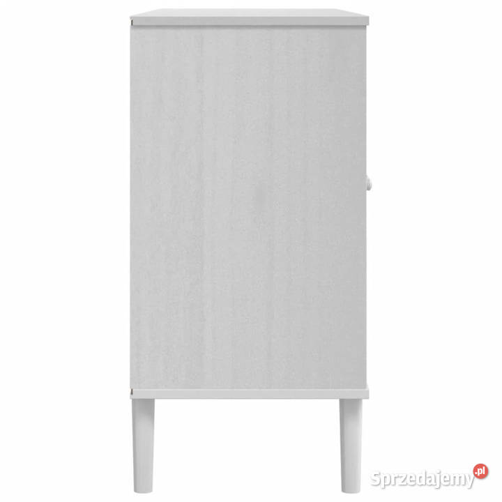 Szafka SENJA imitacja rattanu biała 112x40x80