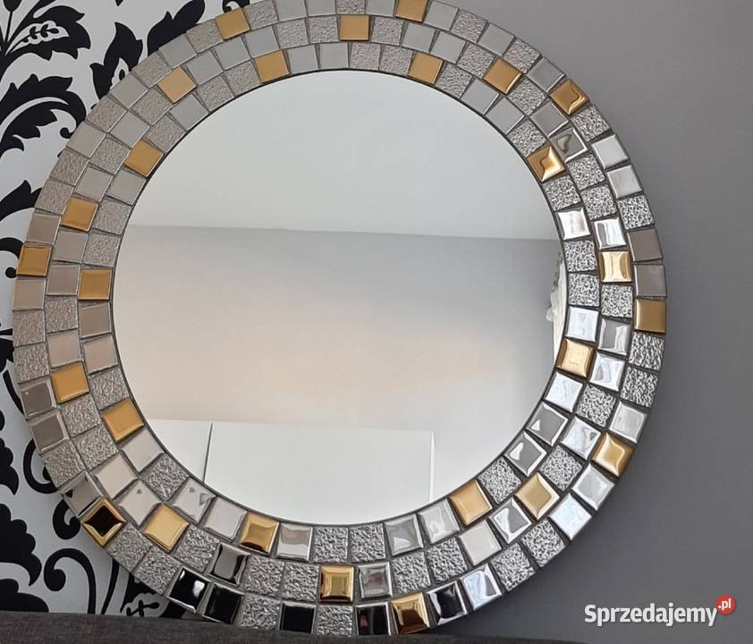 Lustro okrągłe srebrna rama 50 60 70 80 90 Przemyśl