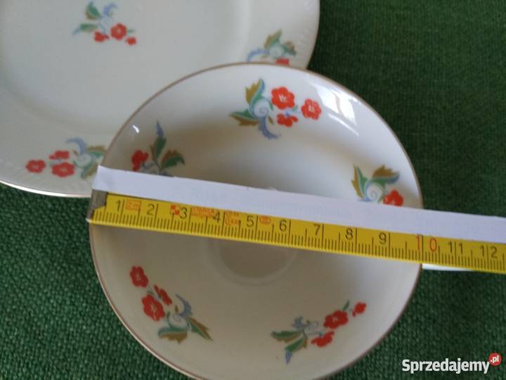Filiżanka talerzyk deserowy sygnowana porcelana
