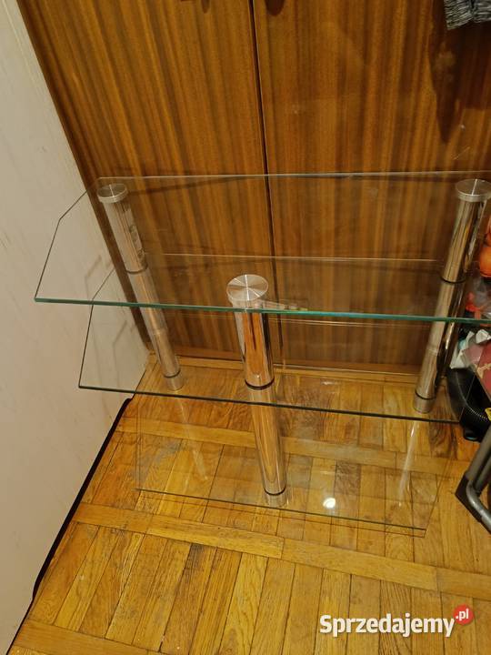 Stolik szklany w kształcie rombu ścierka 62cm sprzedam