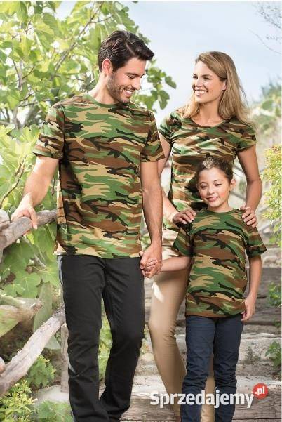 DZIECIĘCY Tshirt CAMOUFLAGE 122 zielone moro