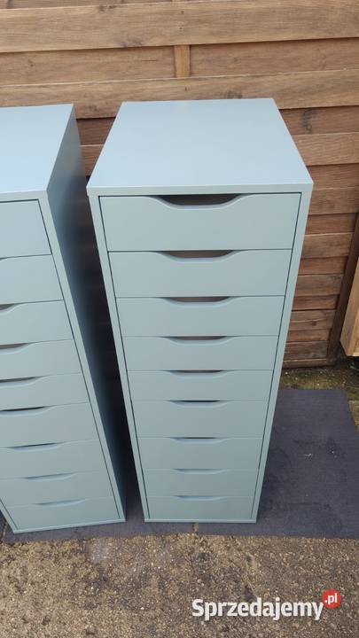 Komoda IKEA Alex wysoka szaroniebieska biała mazowieckie Warszawa