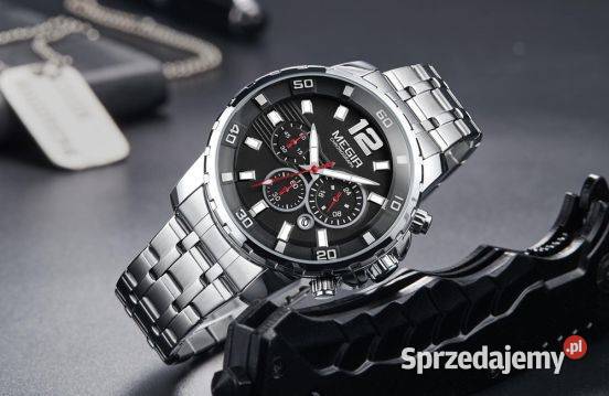 Zegarek MEGIR Optic Black MS2068G1 Chronograf Pozostałe Rzeszów