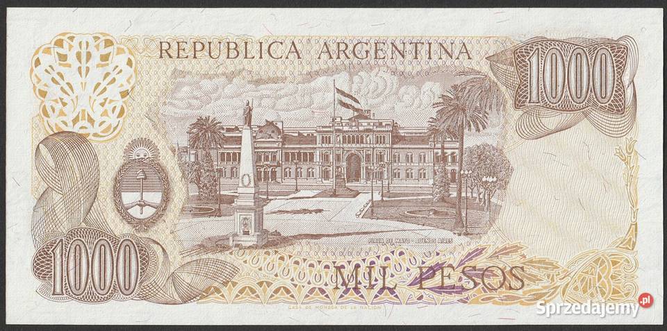 ARGENTYNA 1000 PESOS 1976 STAN BANKOWY UNC sprzedam