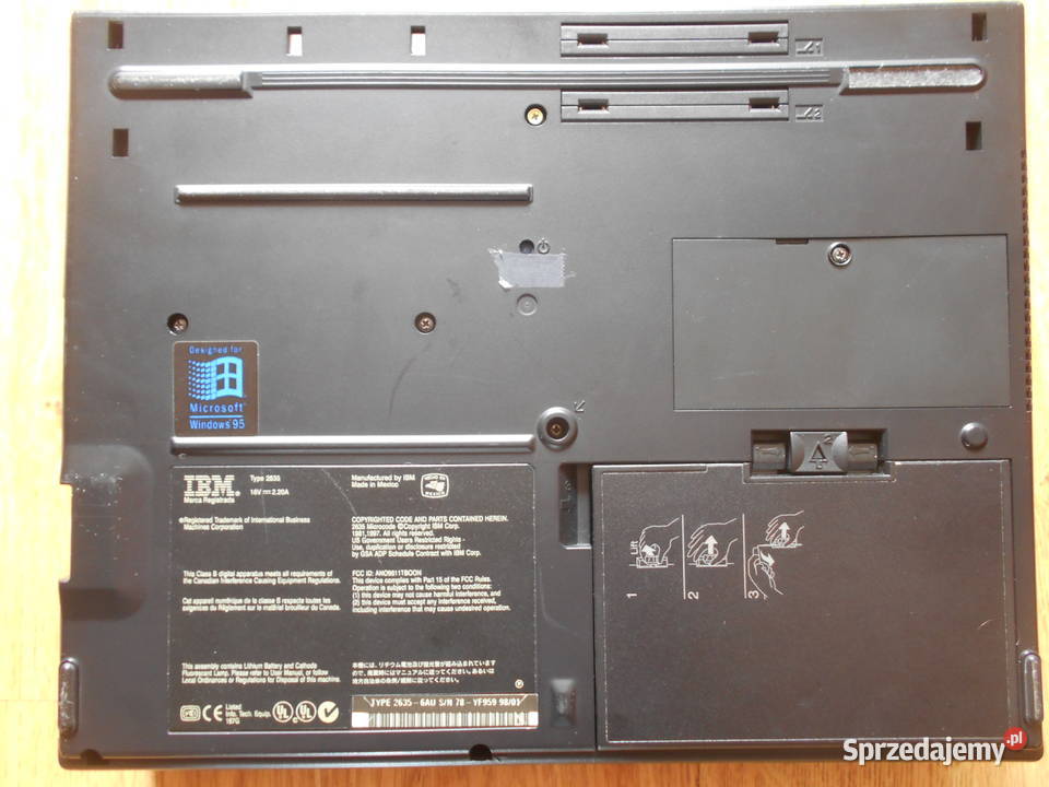 Laptop notebook IBM 380ED typ 2635 gruby Gdańsk