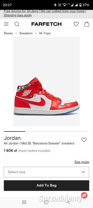 Air Jordan 1 Mid SE Barcelona Sweater sneakers Nike