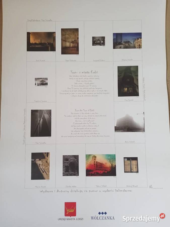 Zestaw kalendarzy Town z miasta Łodzi Konstantynów Łódzki