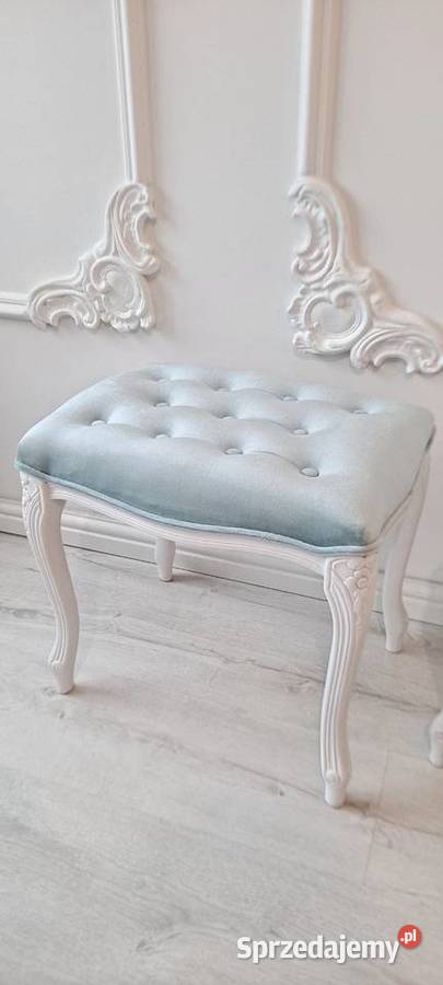 Stylowa pikowana pufa podnóżek Shabby Chic zachodniopomorskie